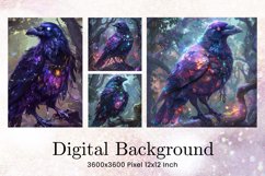 Black Raven Crow Halloween Background Wallpaper Backdrop_21 Product Image 1