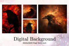 Black Raven Crow Halloween Background Halloween Wallpaper_4 Product Image 1