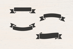 4 Black Ribbons SVG Product Image 1