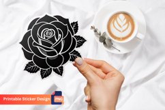 Black rose sticker, Gothic rose sticker, Black rose art Product Image 1