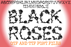 Black Roses Alphabet Lettering ABC Floral Text Font OTF by Squeeb Creative