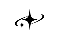 Black shape star icon clipart graphic Product Image 1