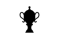 Black silhouette trophy concept isolated Product Image 1