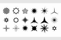 Abstract Set Collection Black Line Sparks Doodle Vector Product Image 1