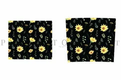 black sunflower leaves skinny tumbler sublimation design for 20oz and 30oz skinny tumbler sublimation wrap