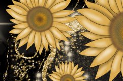 Black Yellow Sunflowers Tumbler Digital Sublimation Design Product Image 3