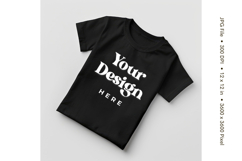 Black T-shirt Mockups Bella and Canvas Top View Mockups Product Image 1