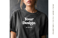 Black T-shirt Mockups Bella and Canvas Model Blank Mockups Product Image 1
