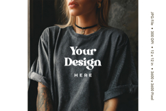 Black T-shirt Mockups Bella and Canvas Model Blank Mockups Product Image 1