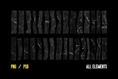 Black Tape: PNG Elements Product Image 2