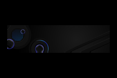 Black template horizontal banner background with gradient Product Image 2