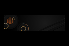 Black template horizontal banner background with gradient Product Image 2