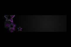 Black template horizontal cover and banner with stars gradie Product Image 2