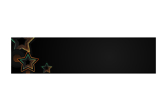 Black template horizontal cover and banner with stars gradie Product Image 1