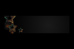 Black template horizontal cover and banner with stars gradie Product Image 2