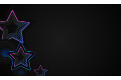 Black template wallpaper background with stars gradient colo Product Image 1