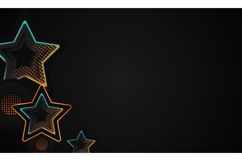 Black template wallpaper background with stars gradient Product Image 2