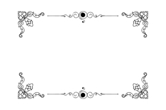 Black vintage decorative ornament and deco art clipart Product Image 1