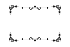 Black vintage decorative ornament and deco art element Product Image 1