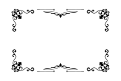 Black vintage decorative ornament and deco art graphic Product Image 1