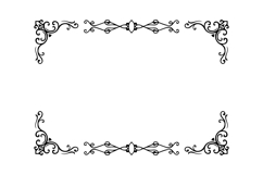 Black vintage decorative ornament and deco art vector Product Image 1