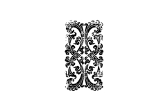 Black vintage floral pattern and ornament decor Product Image 1
