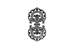 Black vintage floral pattern and ornament graphic Product Image 1