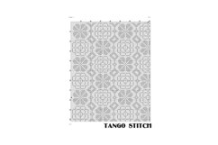 Black vintage ornament cross stitch embroidery pattern - Tango Stitch