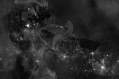 Black Glitter Watercolor Galaxy Digital Paper Product Image 3
