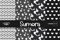 black and white digital paper pattern