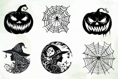 Black White Halloween Clipart Product Image 8