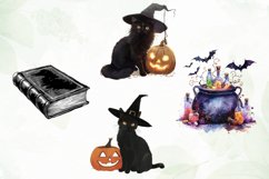 Black White Halloween Clipart Product Image 2
