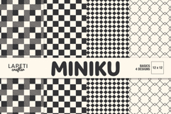 Monochrome scrapbook paper backgrounds for albums and journals