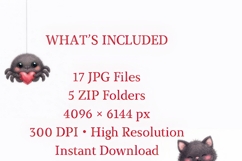 Dark Cute Valentine Printable Papers 17 Designs Product Image 5