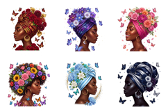 Black Woman Christian Watercolor Clipart Bundle PNG Product Image 2