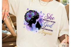 Black Woman Christian Watercolor Clipart Bundle PNG Product Image 4