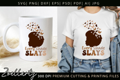 Black Woman SVG Juneteenth Black History Every Shade Slays Product Image 2