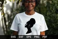 Black Woman SVG | Afro Woman SVG | Melanin SVG Product Image 1
