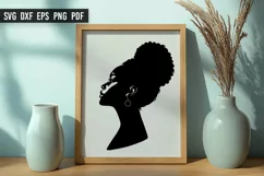 Black Woman SVG | Afro Woman SVG | Melanin SVG Product Image 2