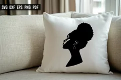 Black Woman SVG | Afro Woman SVG | Melanin SVG Product Image 3