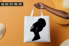 Black Woman SVG | Afro Woman SVG | Melanin SVG Product Image 4