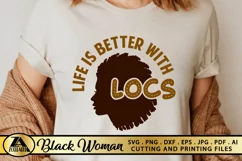 Black Woman SVG Black Girl Dreadlocks SVG Black Women Quote Product Image 1
