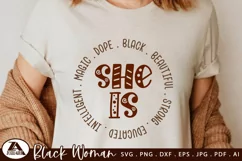 Black Woman SVG She Is Black Dope SVG Black Woman Quote SVG Product Image 4