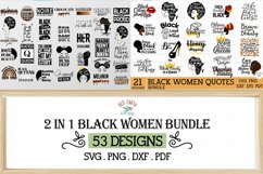 African American Black woman Quotes SVG Bundle,Juneteenth Product Image 1