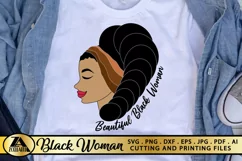 Black Woman SVG Beautiful Black Woman Quote SVG AFRO SVG Product Image 1