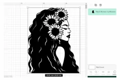 Black Woman SVG With Sunflowers African American SVG 