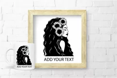 Black Woman SVG With Sunflowers African American SVG 