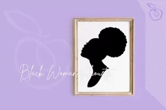 Black Girl svg, Afro Woman Silhouette cut file 036 DXx Product Image 2