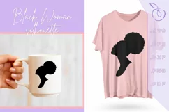 Black Girl svg, Afro Woman Silhouette cut file 036 DXx Product Image 3