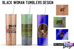 Black Woman Tumblers PNG Design | Woman Quotes | PNG v.1 Product Image 1